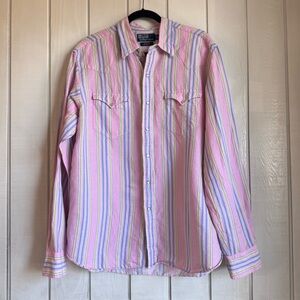 Polo by Ralph Lauren Pink Striped Dress Shirt